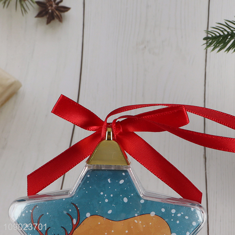 China factory star shape Xmas tree photo frame hanging ornaments for sale