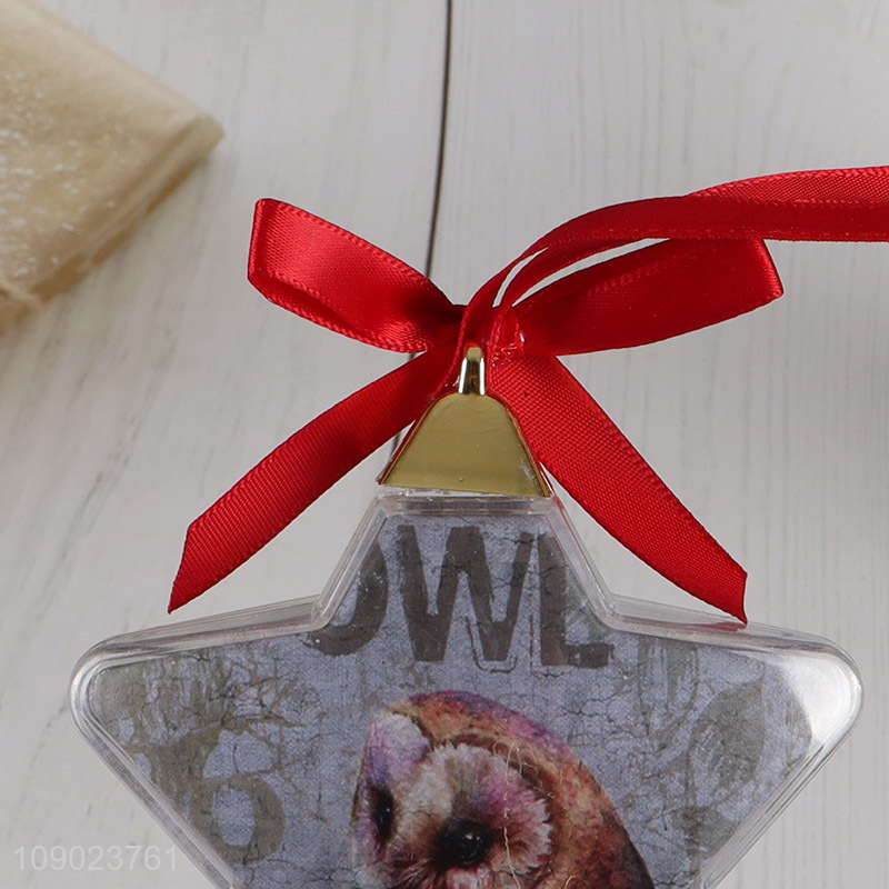 Good selling star shape photo frame hanging ornaments Christmas ornaments decoration