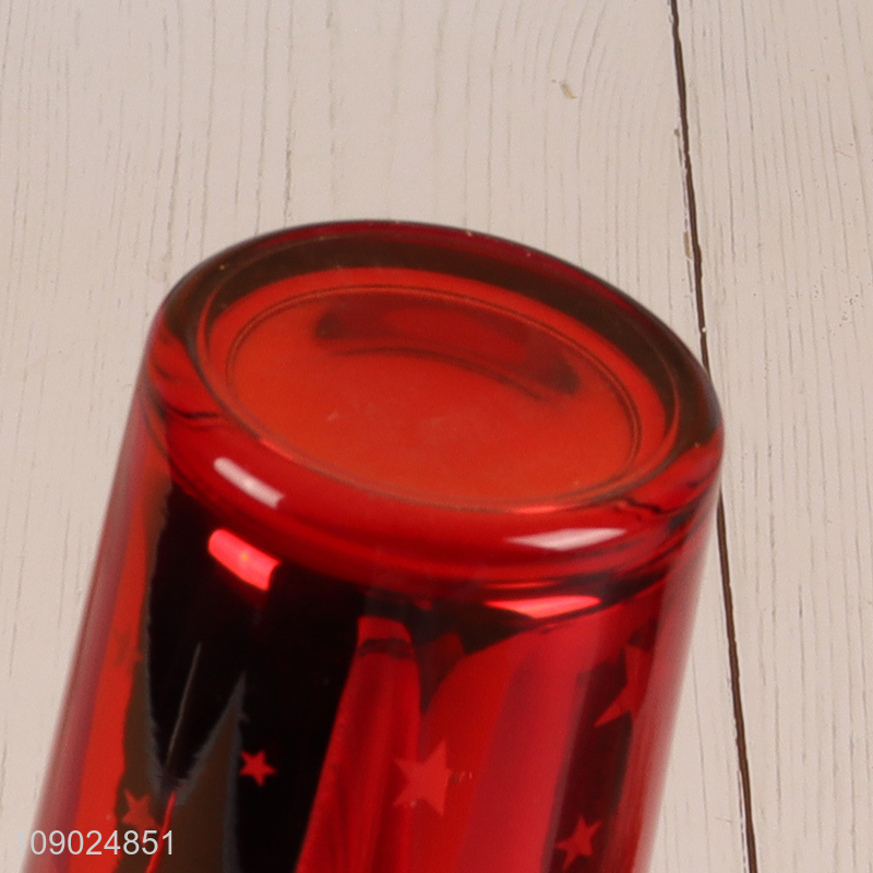 New arrival multicolor shiny plated star home decor glass candle holder