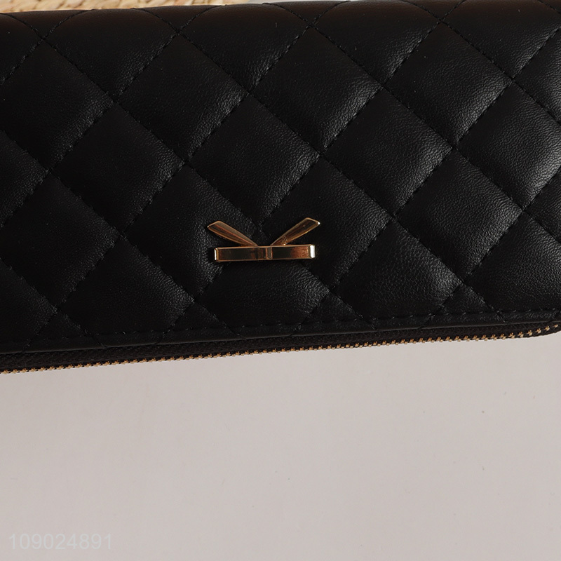 Hot selling fashionable pu leather waterproof ladies wallet wholesale