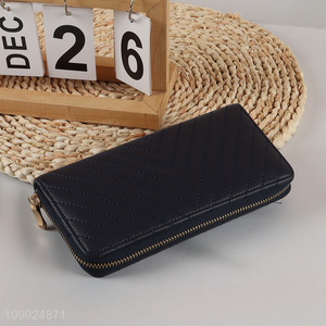 Top selling black long style <em>women</em> ladies fashionable <em>wallet</em> wholesale