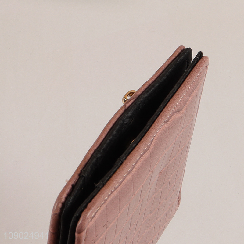 Popular products portable women pu leather waterproof wallet with zipper
