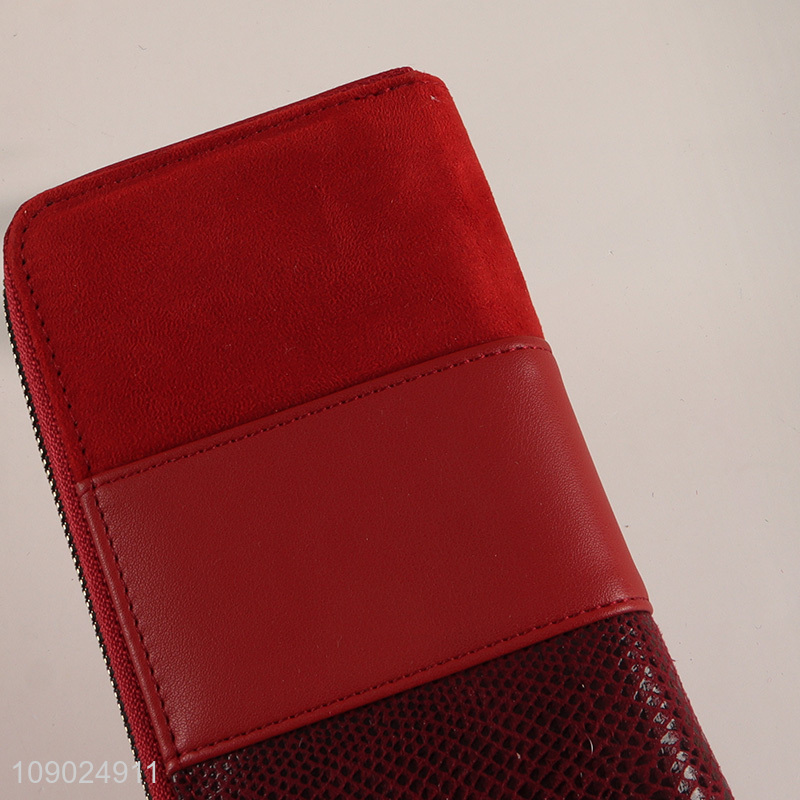 Top products red women long style fashionable wallet for gifts