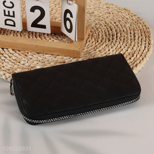 Hot items black long style fashionable pu leather <em>wallet</em> for <em>women</em>