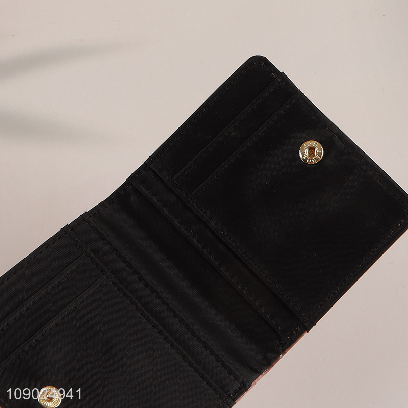 Popular products portable women pu leather waterproof wallet with zipper