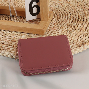 Hot products waterproof pu leather <em>women</em> <em>wallet</em> with zipper