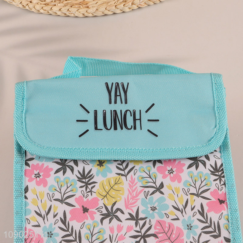 Hot products flower pattern portable insulated bag cooler bag for sale