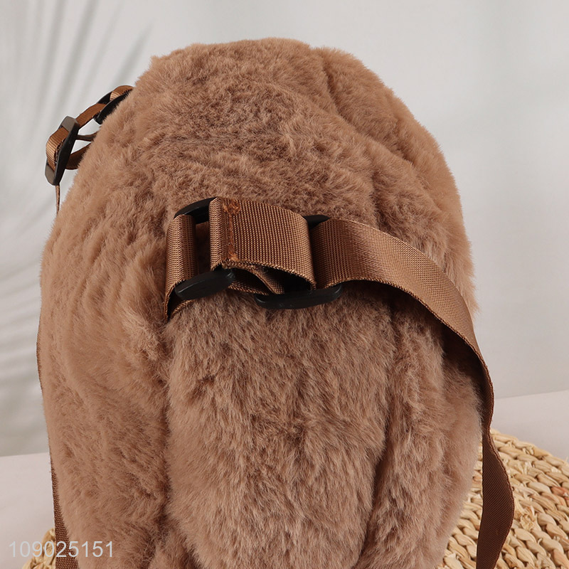 Good sale portable cartoon puppy plush backpack bag for girls