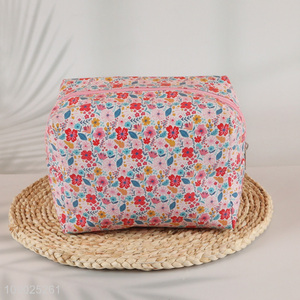Hot items flower printed travel makeup <em>bag</em> <em>cosmetic</em> <em>bag</em> with zipper