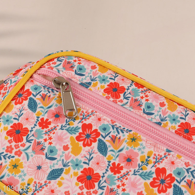 Factory wholesale flower pattern portable women chest pack belt bag waist bag