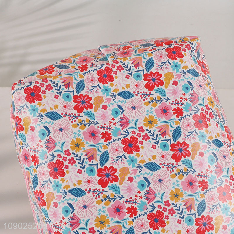 Hot items flower printed travel makeup bag cosmetic bag with zipper