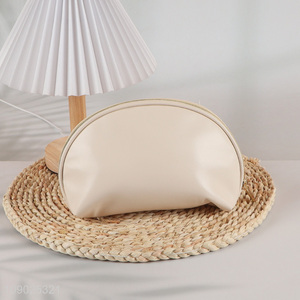 Hot sale white <em>women</em> travel makeup <em>bag</em> cosmetic <em>bag</em> with zipper