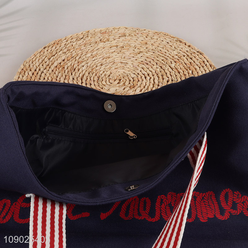 Good price large capacity canvas tote bags handbag for girls