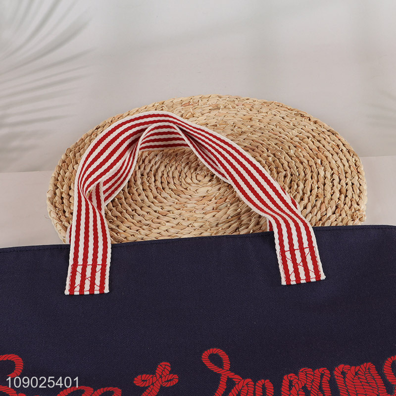 Good price large capacity canvas tote bags handbag for girls