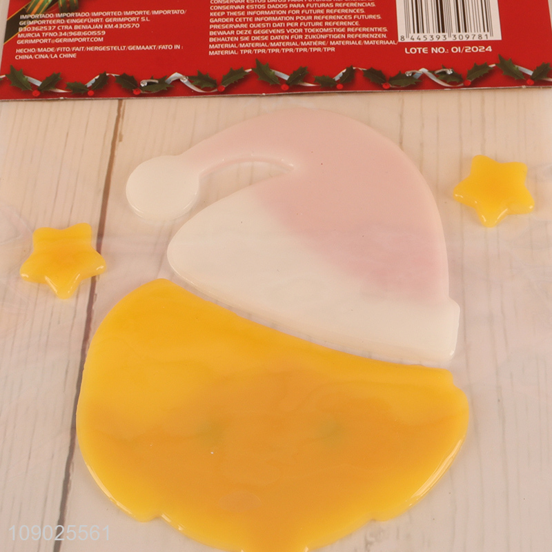 Online Wholesale Christmas Gel Window Clings Xmas Window Stickers for Kids