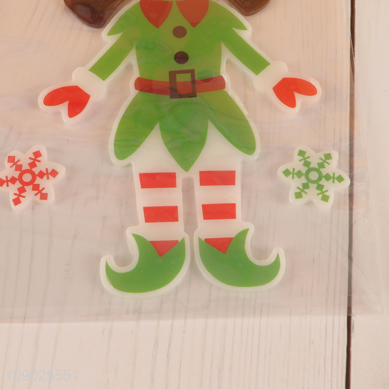 Factory Price Christmas Gel Window Clings Cute Christmas Window Stickers