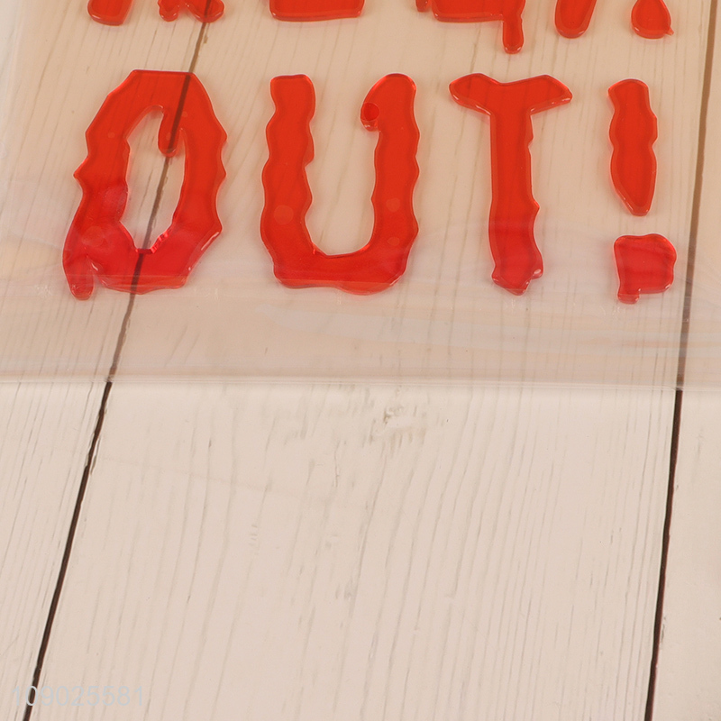 Hot Selling Halloween Gel Window Clings Bloody Window Stickers Decals