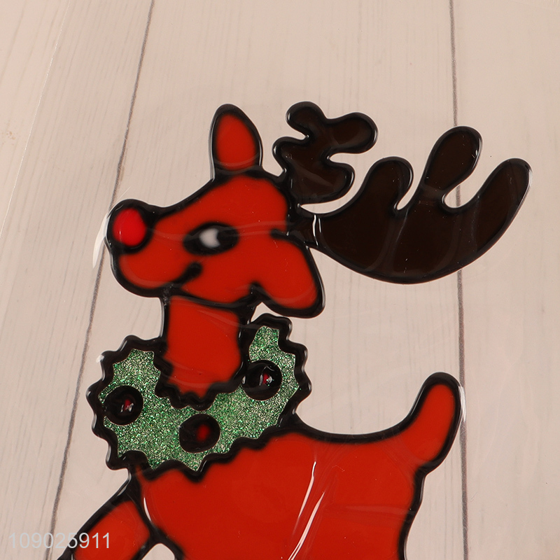 Hot Selling PVC Christmas Window Clings Reusable Xmas Window Stickers