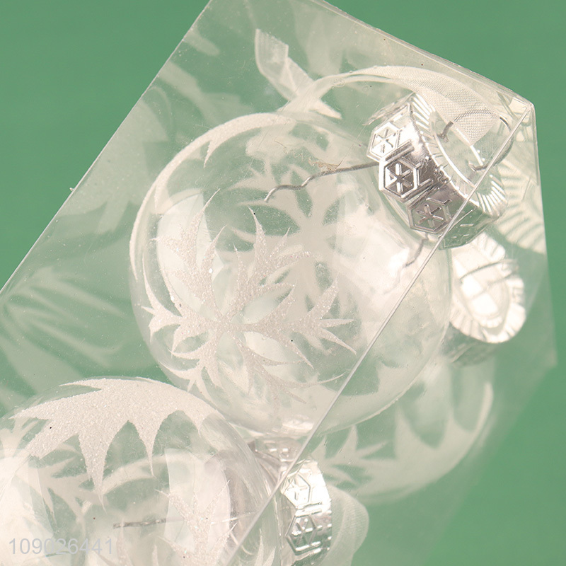 New arrival 6pcs PET clear round Christmas decoration hanging ornaments Christmas ball