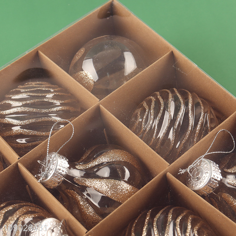 Popular products 9pcs hanging Christmas ball PET Christmas hanging ornaments set