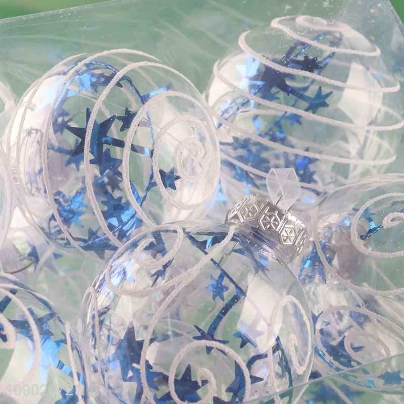 Hot items clear PET Christmas ball Christmas hanging ornaments for decoration