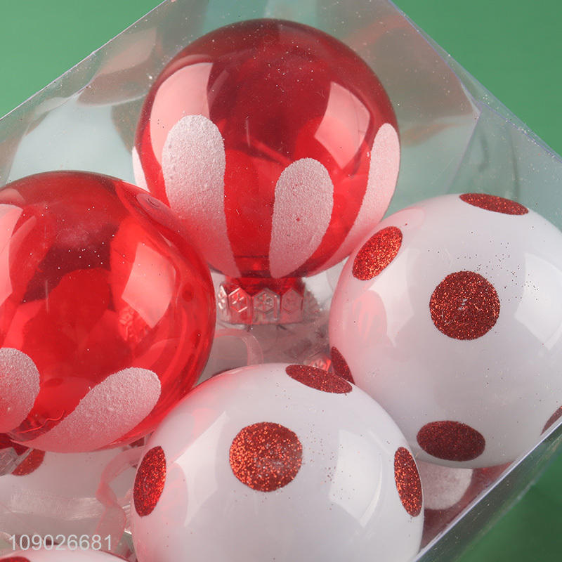 Top selling PET round Christmas tree hanging decoration Christmas ball set