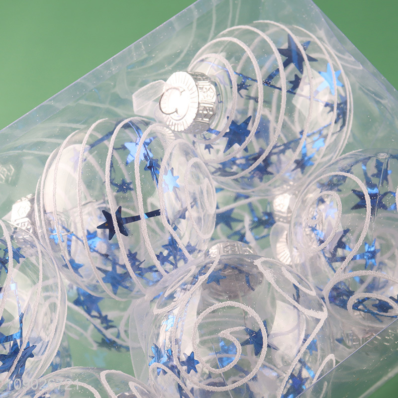 Hot items clear PET Christmas ball Christmas hanging ornaments for decoration