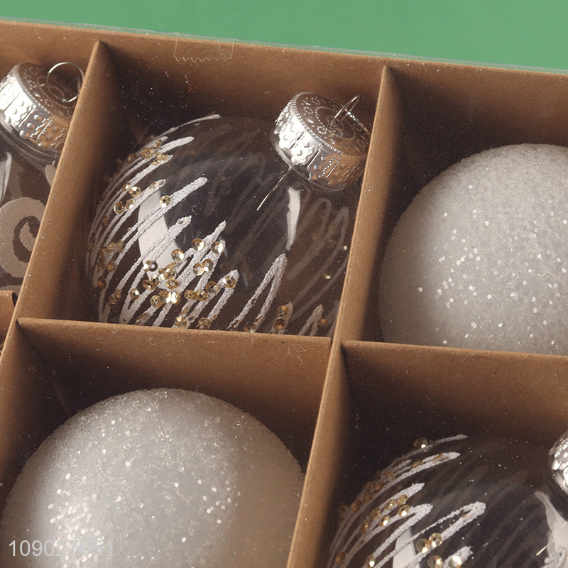 Popular products 9pcs round christmas tree hanging ornaments Christmas ball set