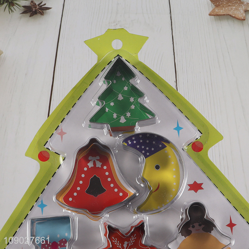 New Product 10PCS Stainless Steel Christmas Cookie Cutters Set Cookie Tools