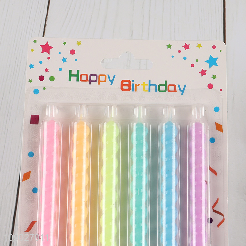 Good quality multicolor happy birthday cake decorative candle for sale