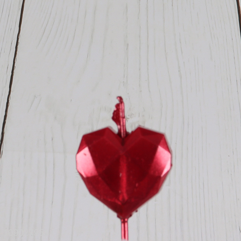 Best selling red heart shape birthday cake decorative candle party candle
