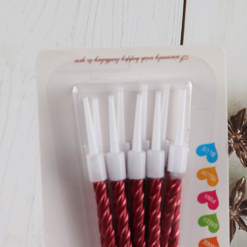 China wholesale red birthday cake decorative candle party candle