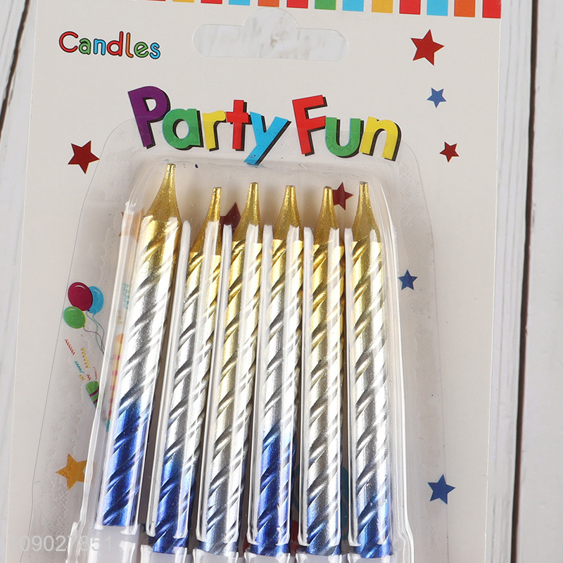 Hot selling non-toxic 6pcs holiday candle birthday cake candle for party supplies