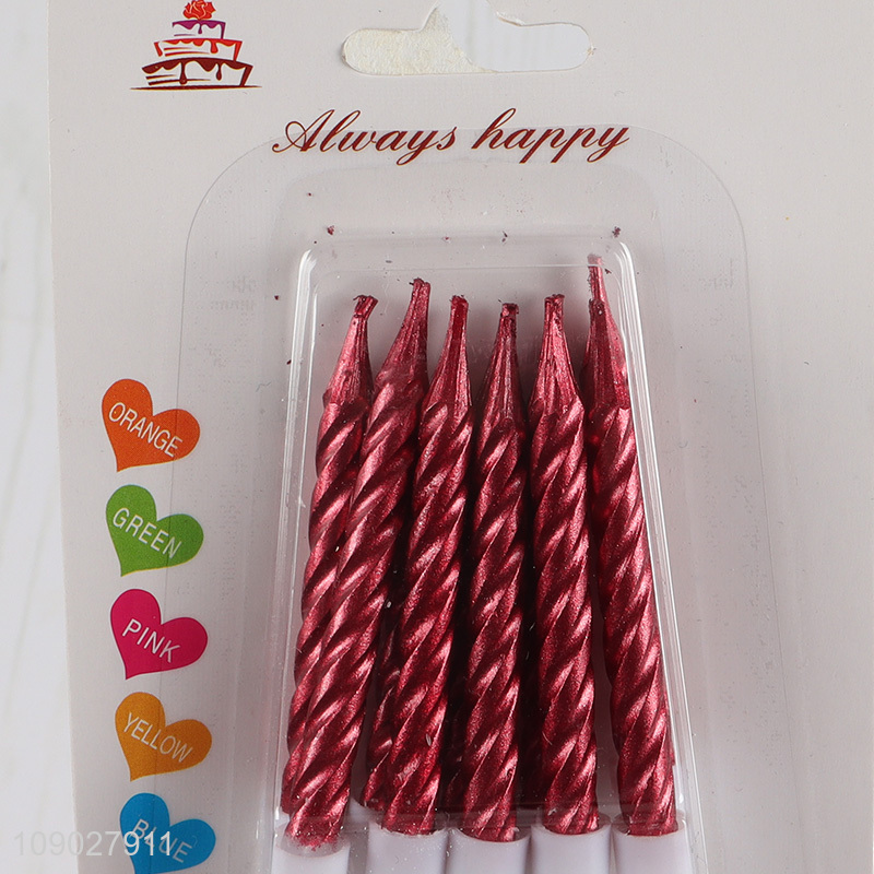 China wholesale red birthday cake decorative candle party candle