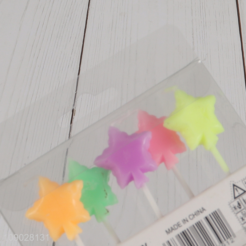 China products star shape multicolor birthday cake decorative candle for kids