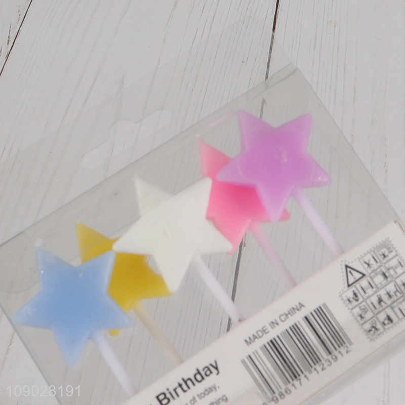 Factory supply star shape birthday cake decorative candle holiday party candle