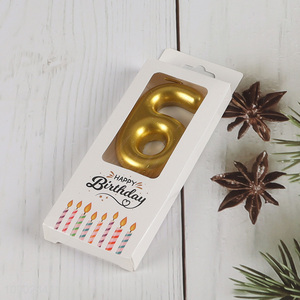 Good quality golden cupcake candle decorative birthday cake number candle