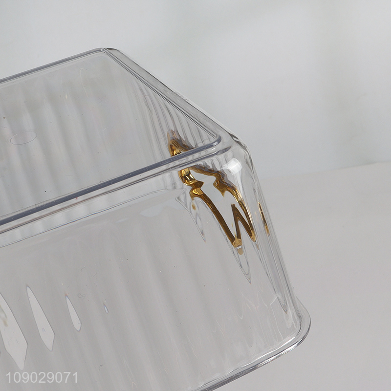 Wholesale Clear Plastic Storage Basket Multi-Purpose Storage Basket for Home Office