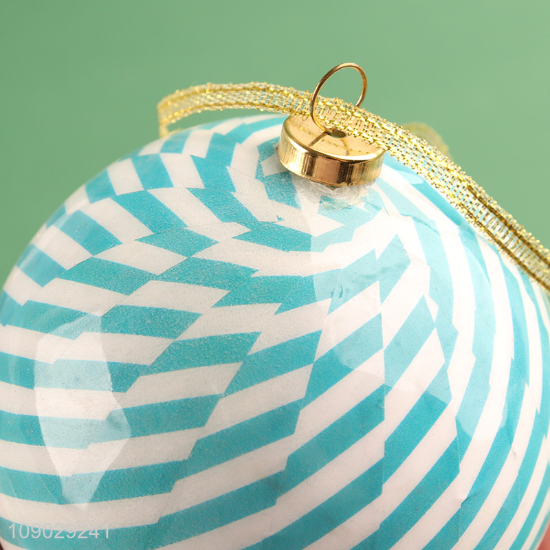 New product multicolor 6pcs round xmas tree hanging ornaments Christmas ball