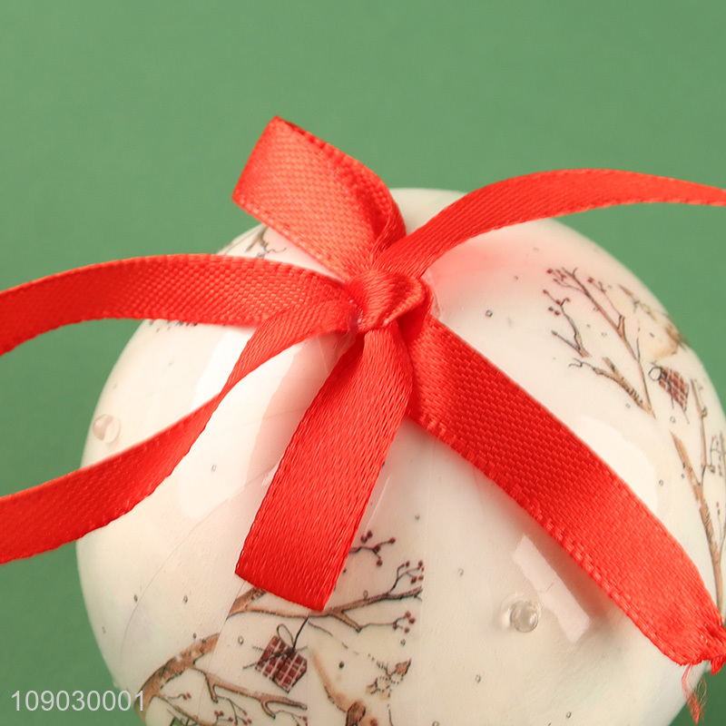 Hot selling round Christmas ball Christmas tree hanging ornaments with led lights