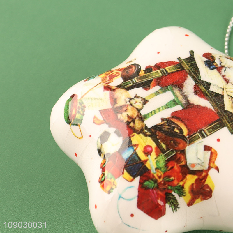 Most popular star shape plastic Christmas tree hanging ornaments for decoration