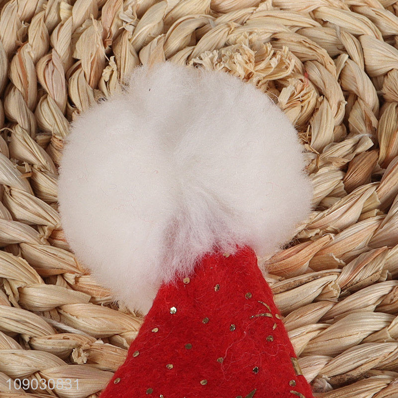 Good price Christmas party supplies red Christmas hat for men women