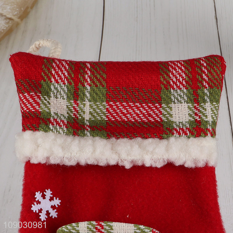 Top quality Santa Claus Christmas hanging ornaments Christmas stocking for sale