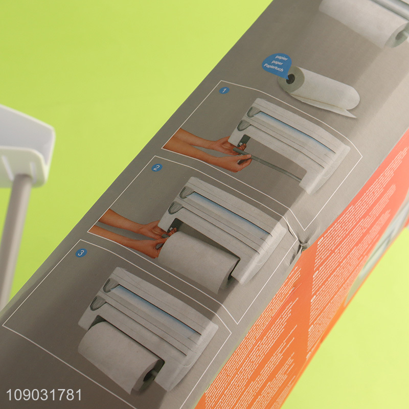 Hot items 4in1 kitchen cling film storage rack for kitchen supplies