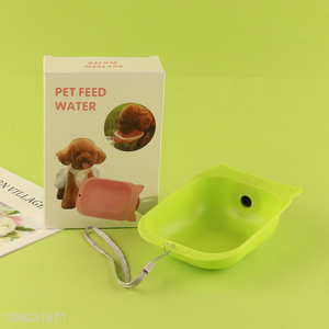 Hot selling portable outdoor pets <em>dog</em> pet feeder pet water <em>bowl</em> wholesale