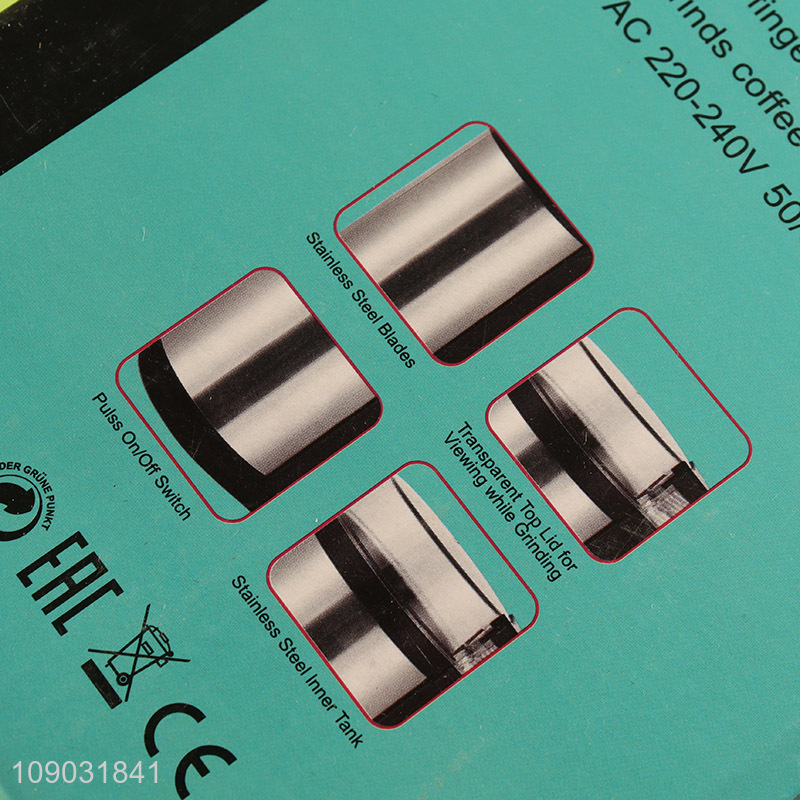 Factory wholesale stainless steel kitchen electronic coffee grinder coffee tool