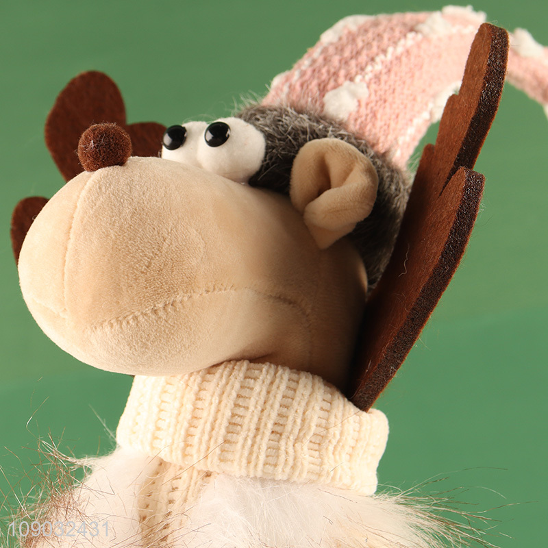 Most popular stretchable Christmas reindeer doll Christmas ornaments for indoor outdoor