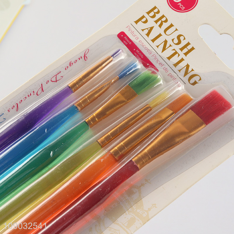 Online wholesale 6pcs multicolor kids painting brush art supplies set