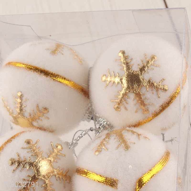 Top sale 6pcs round Christmas hanging ornaments Christmas ball for decoration