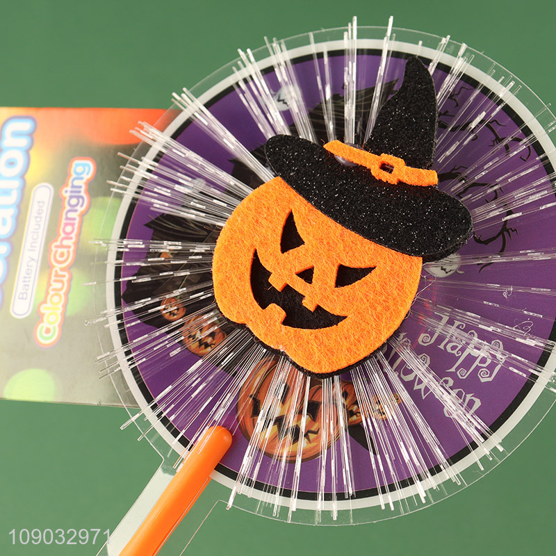 Good selling Halloween decoration pumpkin fiber optic glow stick wholesale